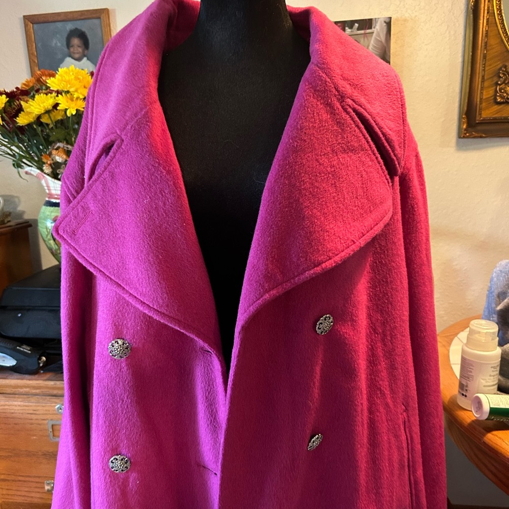 JESSICA LONDON WOOL BLEND PEA COAT 30/32